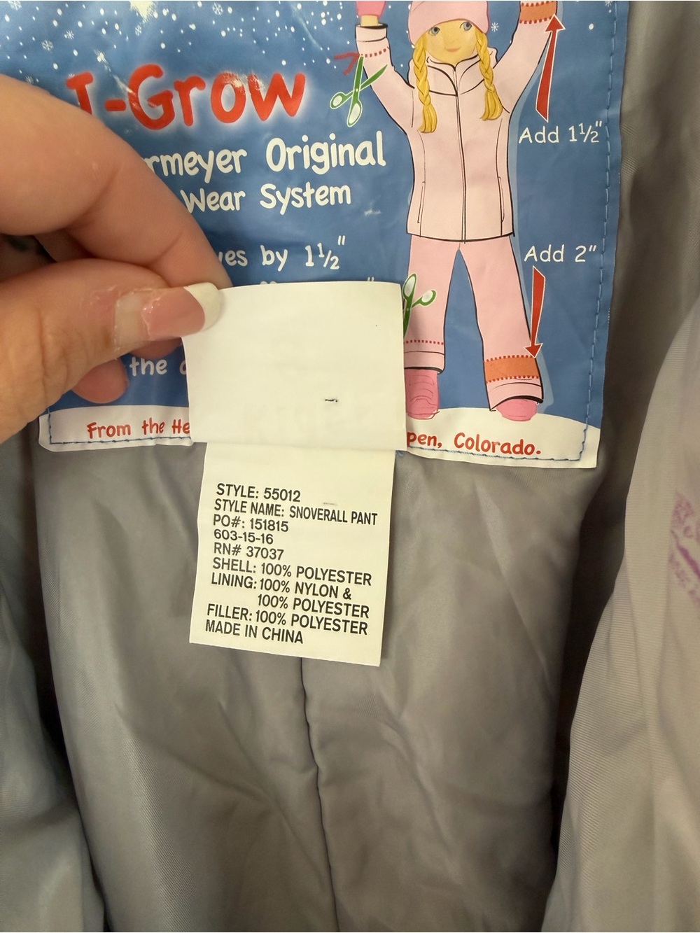 Obermeyer girls Snoverall white Pants size 8 - Picture 5 of 8